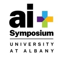 A logo that reads, "AI Plus Symposium, University at Albany."