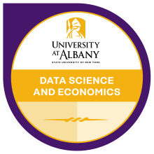 Badge for the Data Science and Economics microcredential.