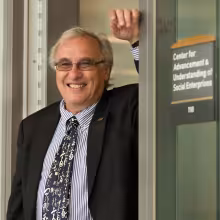 Paul Miesing outside CAUSE office