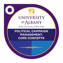 Badge for Political Campaign Management: Core Concepts microcredential.