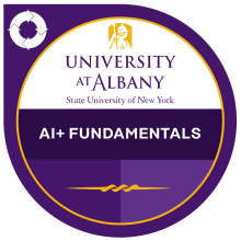 Digital badge for AI Plus Fundamentals.