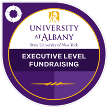 Digital badge for Executive Level Fundraising for Nonprofits
