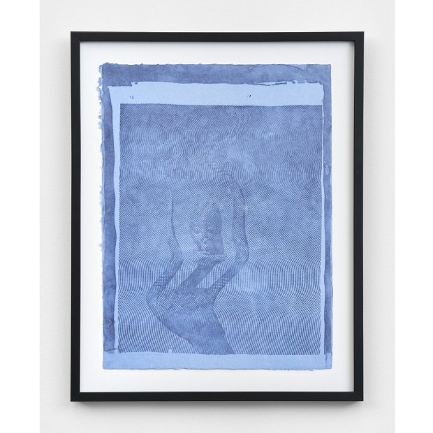 print of a distorted dogon figure