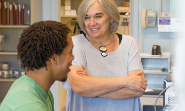 Marlene Belfort and student David Bunn - RNA Institute