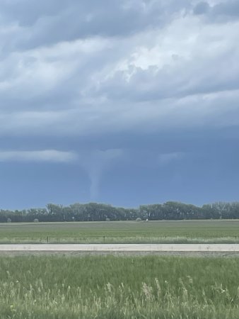 A tornado from a distance in Grand Forks, North Dakota.