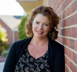 Dr. Rachel Adams Goertel smiling outside