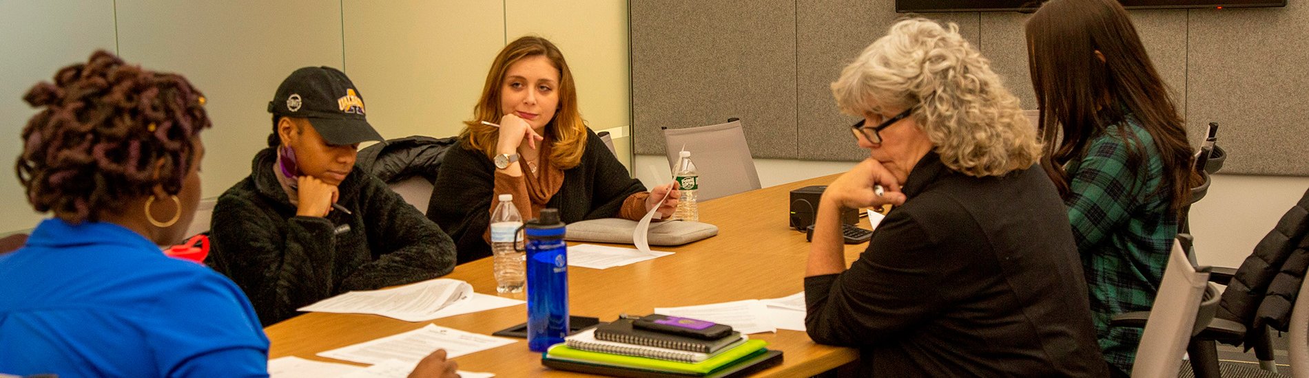 group of women meeting around table