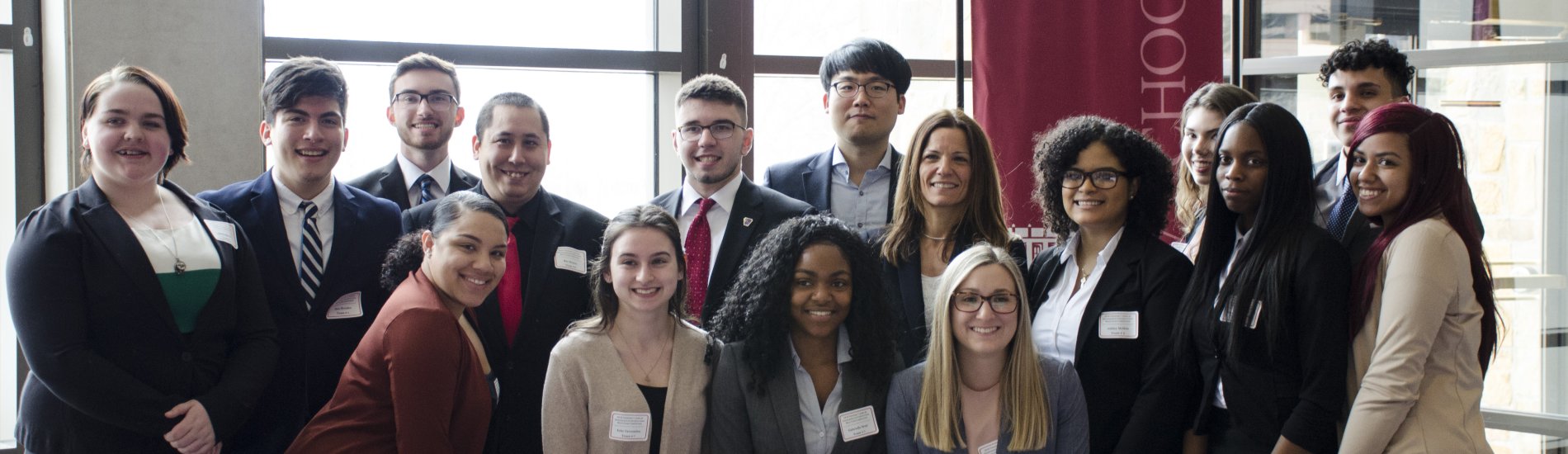 Undergraduate students at Moot Court Competition