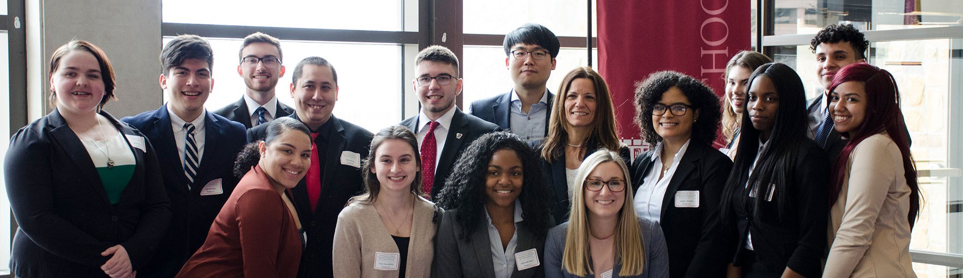 Undergraduate students at Moot Court Competition