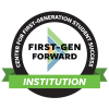 The First-Gen Forward Instition logo from the Center for First-Generation Student Success