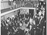 Members of Gamma Kappa Phi gathered at Herkimer Hall for this photo published in the 1968 	Torch.