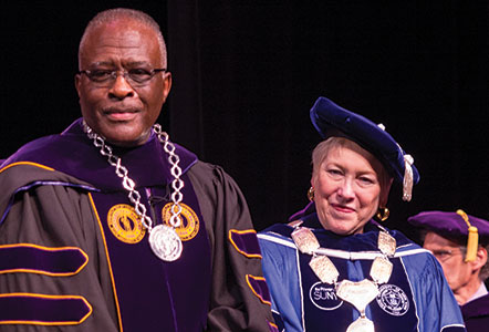 President Robert Jones and Chancellor Nancy Zimpher