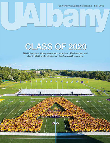 Fall 2016 UAlbany Magazine Cover, Class of 2020
