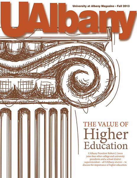 Fall 2013 UAlbany magazine cover The Value of Higher Education
