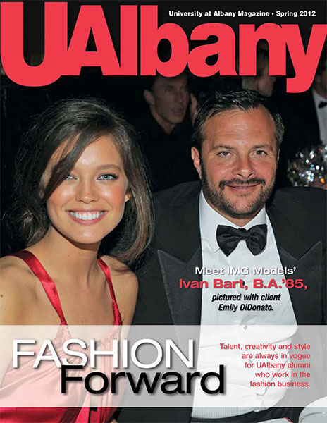 Spring 2012 UAlbany magazine cover Fashion Forward