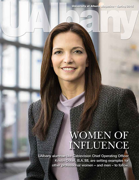 Spring 2015 UAlbany Magazine Cover, Women of Influence