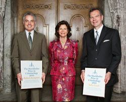 Queen Silvia presents Stockholm Prize in Criminology to Robert Sampson and John Laub 