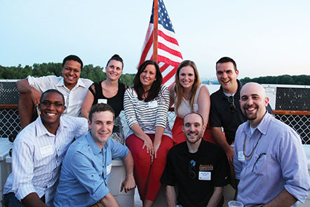Recent grads at the GOLD Happy Hour Cruise