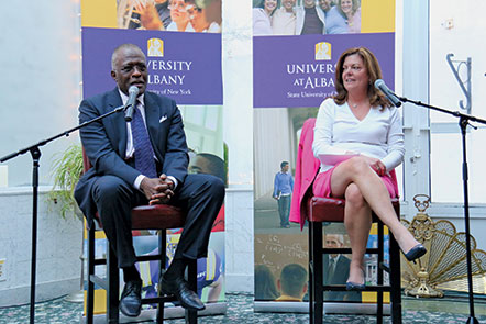 President Jones and Tracy Metzger