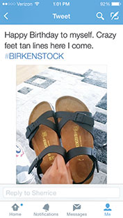 Tweet from Birkenstock