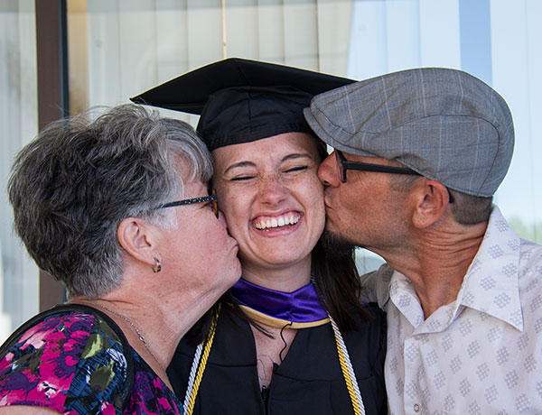 Celebrating Commencement 2017 with a kiss