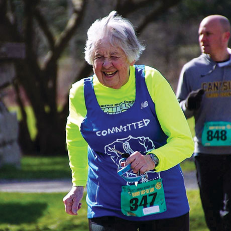 Edna Standley Hyer running