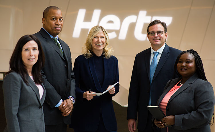 Marinello and her team at Hertz
