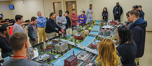 Homeland security class observes miniature cityscape