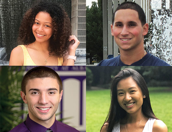Four of the past McGovern Scholarship recipients