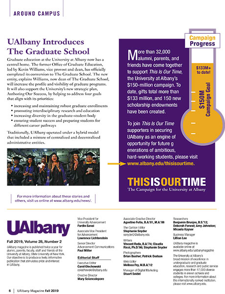 Inner page from the Fall 2019 Magazine