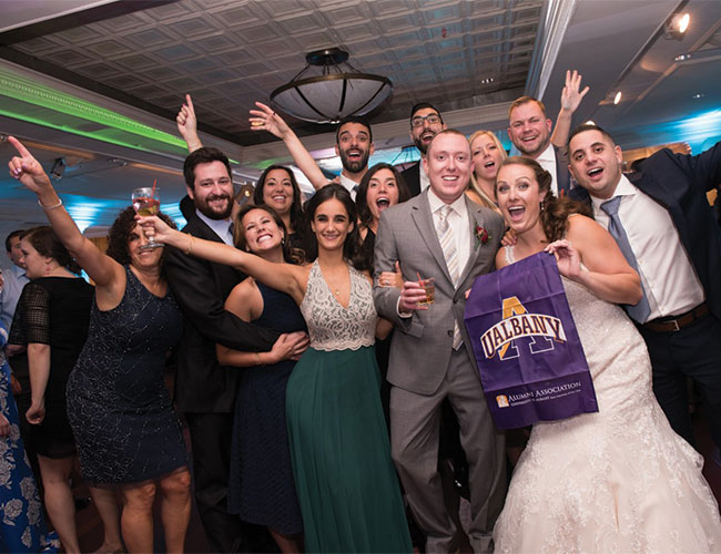 The wedding party for Barber and Marzec.