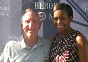 Steve Jensen and First Lady Michelle Obama