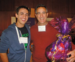 Legacy student David Gold and his dad Michael