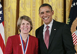 Sallie Chisholm and President Obama