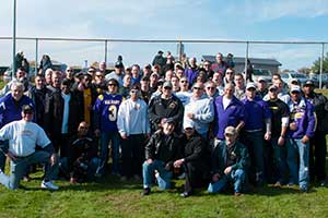 Football alumni visit UAlbany on homecoming weekend