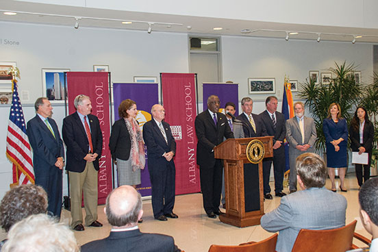 UAlbany and Albany Law School press conference