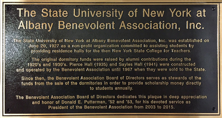 Benevolent Association plaque