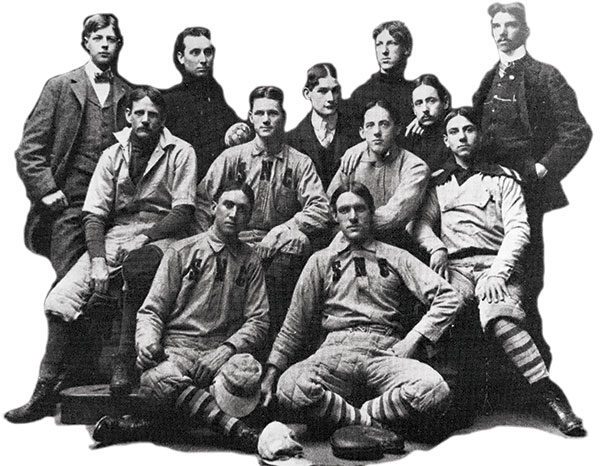 The inaugural college baseball team