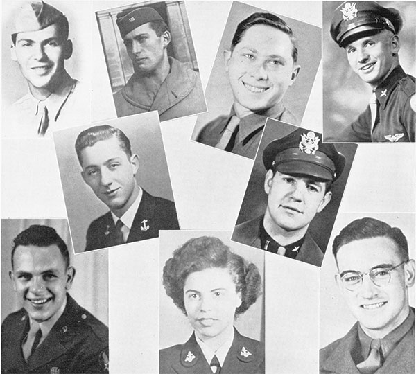 Photos of UAlbany students who served in WWII 