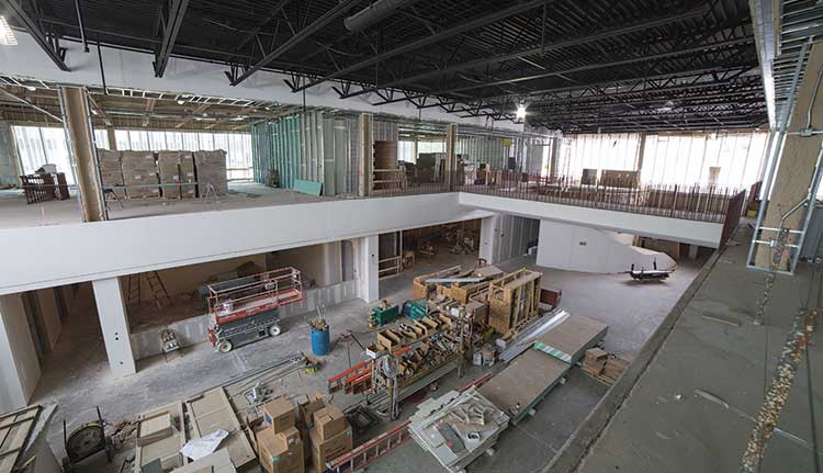 Campus Center during renovation