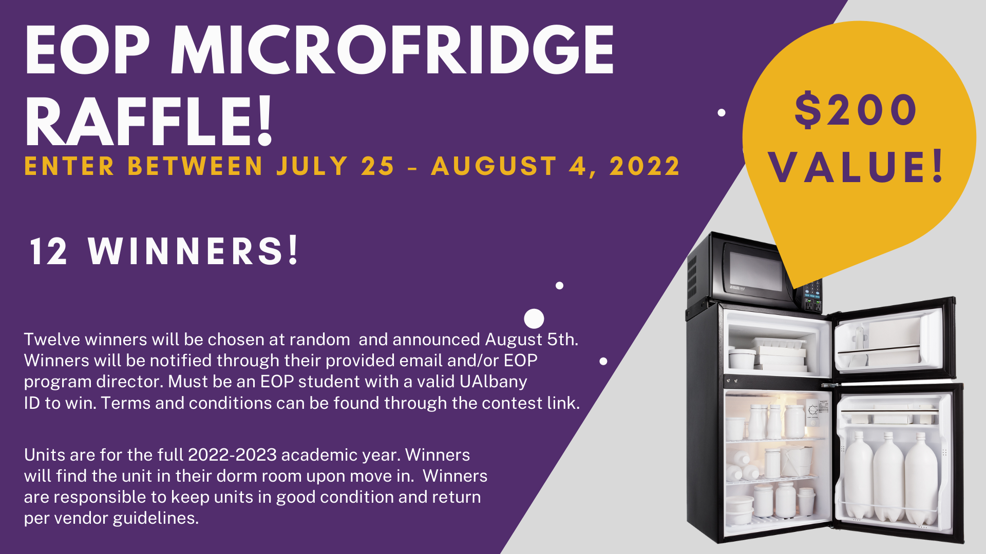 EOP MicroFridge Giveaway. Enter to win by August 5th. 