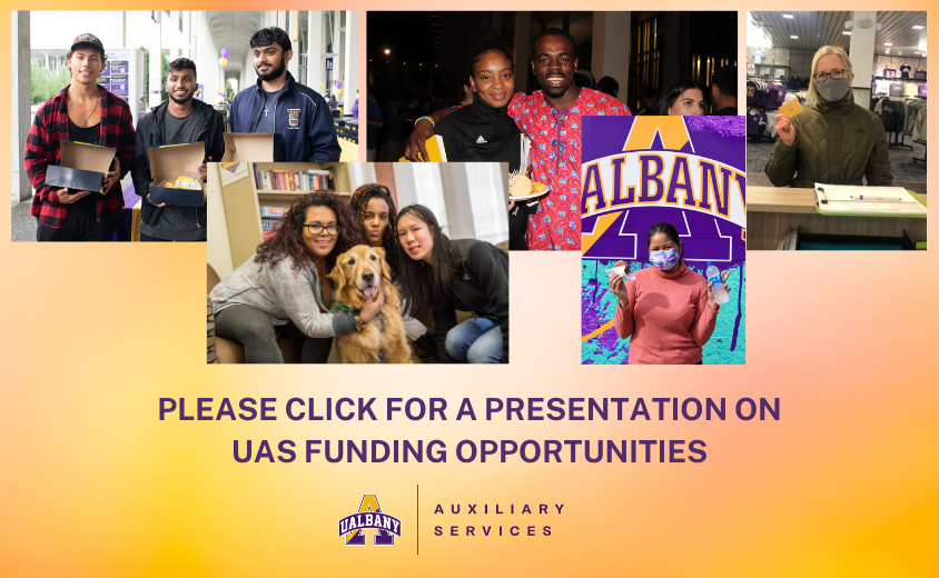 University Auxiliary Services Funding Opportunities. Please click the image for a presentation on UAS funding opportunities. 
