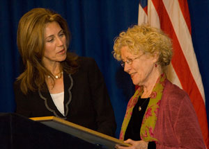 First Lady Silda Wall Spitzer and Jean Valentine